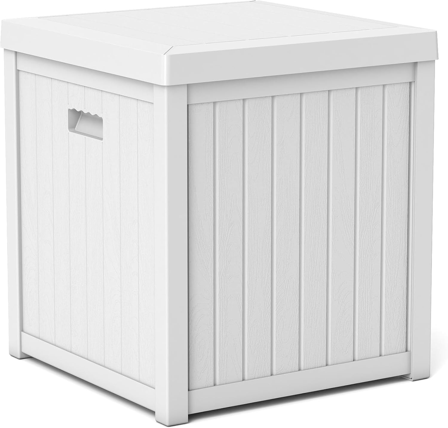 ZYJOYY 51 Gallon Resin Deck Box, Outdoor Storage Box Waterproof for Patio, Garden, Pool, and Deck, Storage Solution for Cushions, Tools, Delivery Packages, White